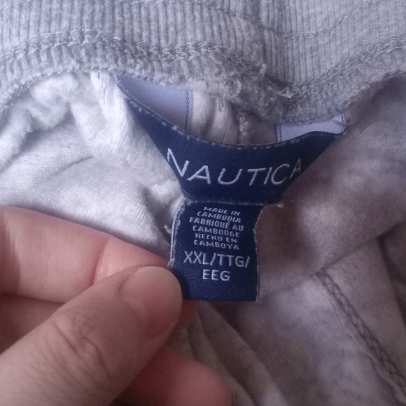 Nautica, Gray & White Snowflake Drawstring Sleep Pants - Picture 3 of 4